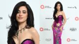 Camila cabello incanta all’oscar gala con abito fucsia in floral 3d