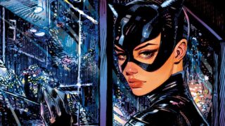 Catwoman cosplay perfetto che sembra una copertina di fumetto