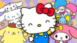 Hello kitty e amici presentano il  show con uno dei personaggi più amati della tv
