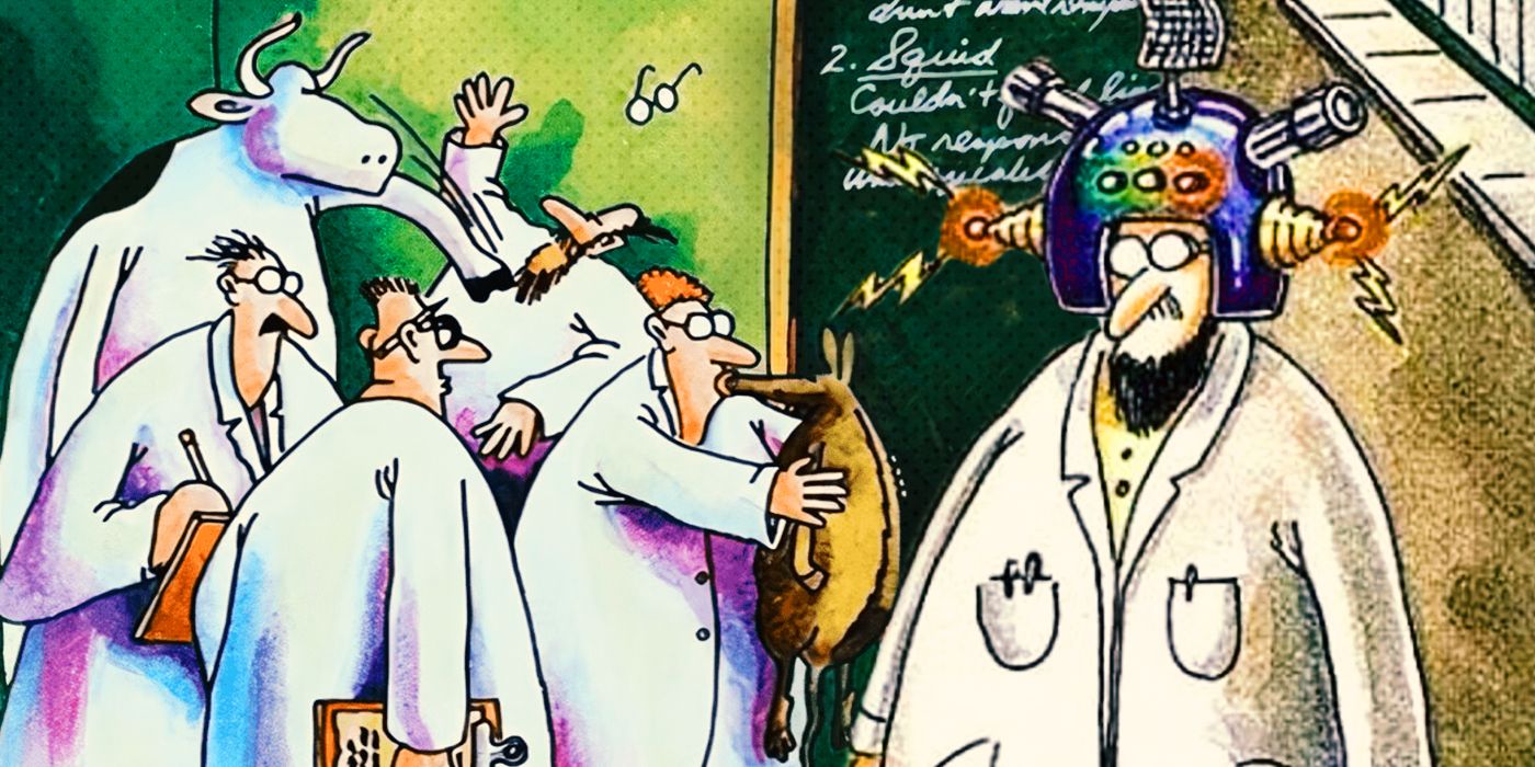 Fumetti divertenti di the far side: la scienza fuori controllo Fumetti divertenti di the far side: la scienza fuori controllo