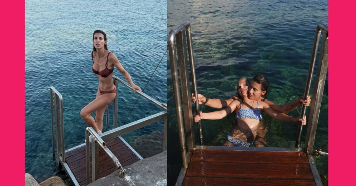 Amata showgirl in spiaggia senza il compagno, un amore finito Amata showgirl in spiaggia senza il compagno, un amore finito