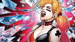 Harley quinn presenta un  logo per il costume più audace di sempre