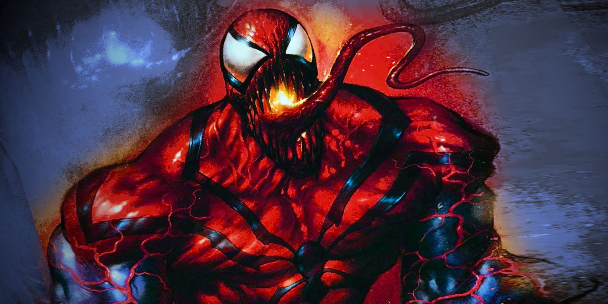Venom ruba il costume rosso e blu di spider man