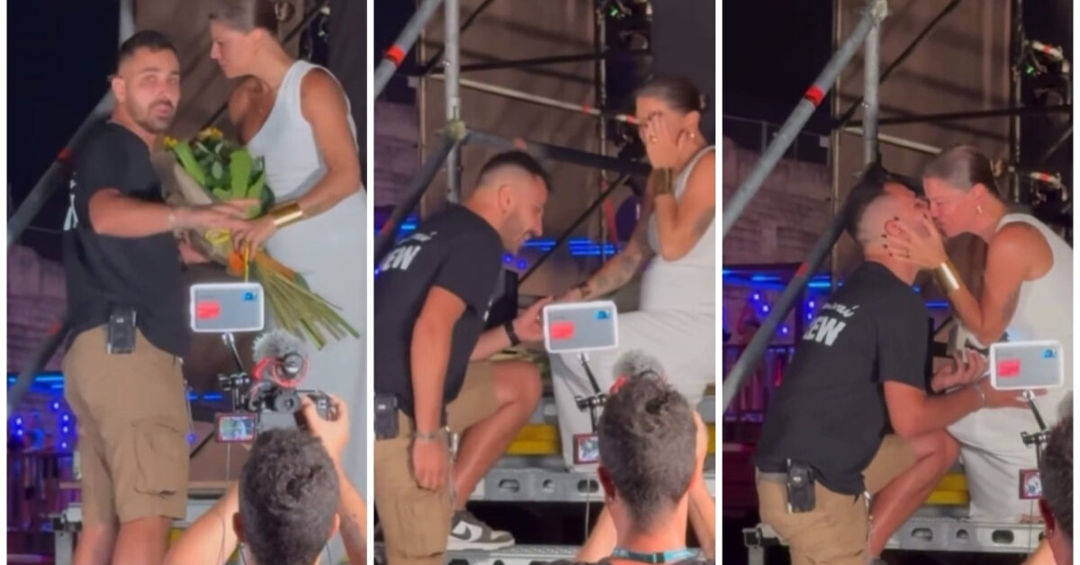 la cantante italiana si sposa la proposta di matrimonio emozionante