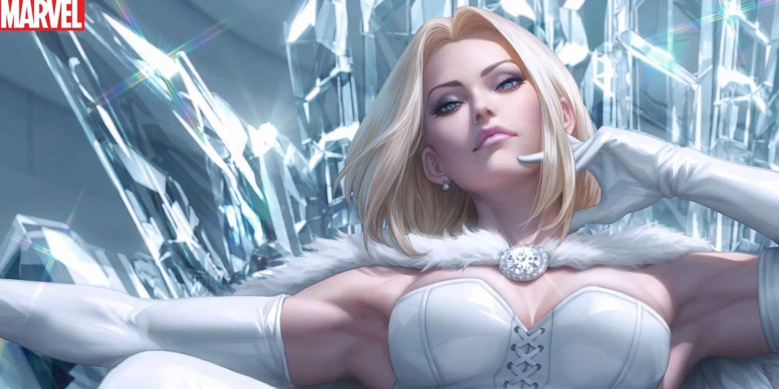 Emma frost presenta il  costume in collaborazione con catwoman