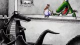 Le vignette più divertenti di alligatori e coccodrilli della far side