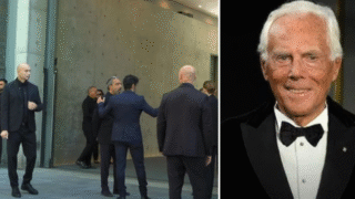 Chi è il primo a rendere omaggio a giorgio armani alla camera ardente