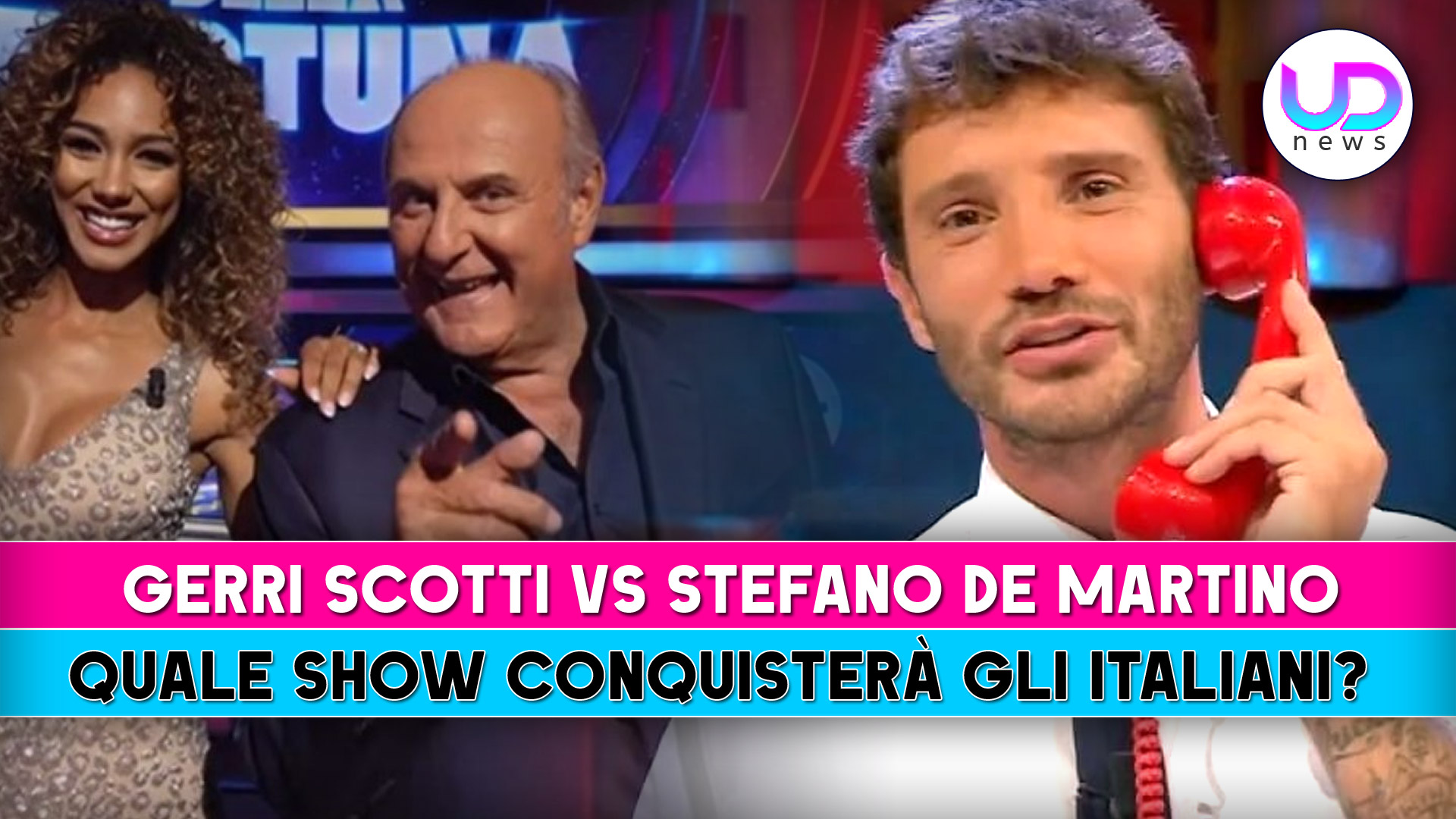 gerry scotti vs stefano de martino quale show piacer224 di pi249 agli italiani