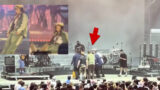 Cantante crolla sul palco durante il concerto, choc e intervento d’emergenza