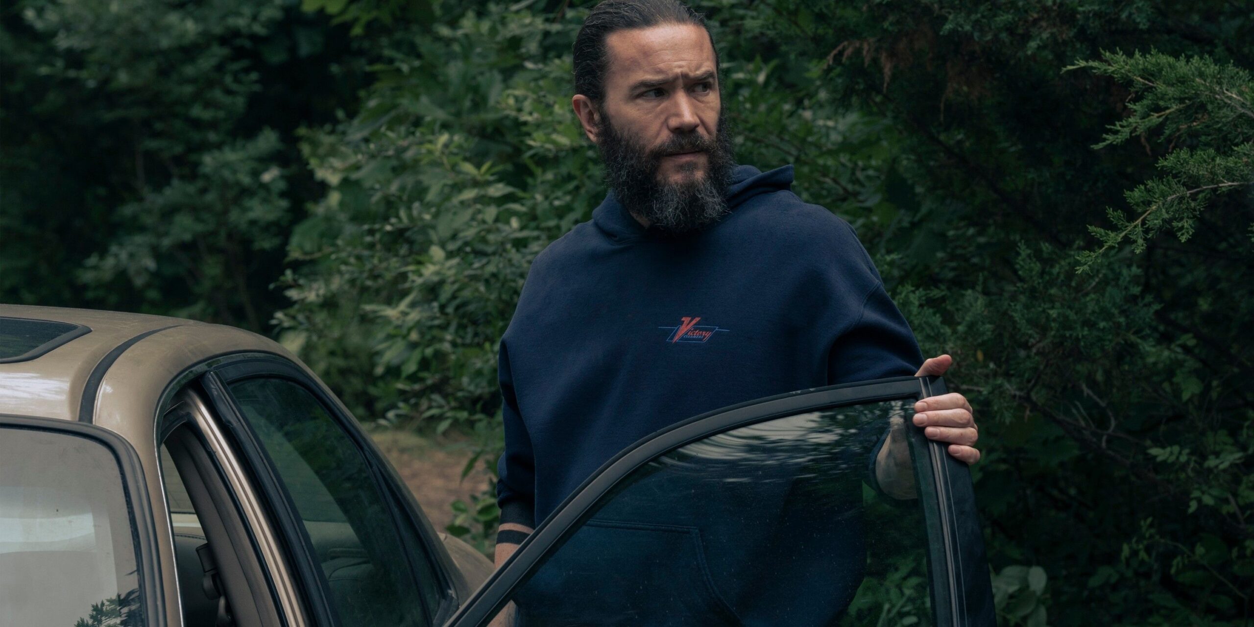 Jamie McShane nel ruolo di leader di una gang di motociclisti in HBO’s Task Jamie McShane nel ruolo di leader di una gang di motociclisti in HBO’s Task