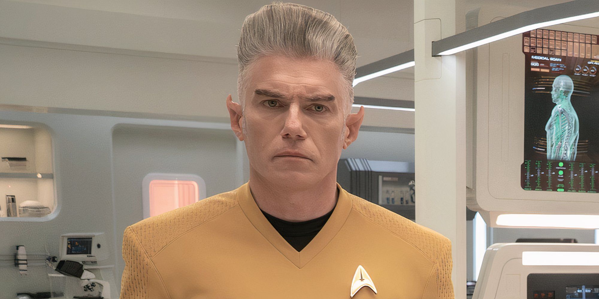 Capitan pike e il suo strano hair vulcaniano in star trek: strange new worlds Capitan pike e il suo strano hair vulcaniano in star trek: strange new worlds