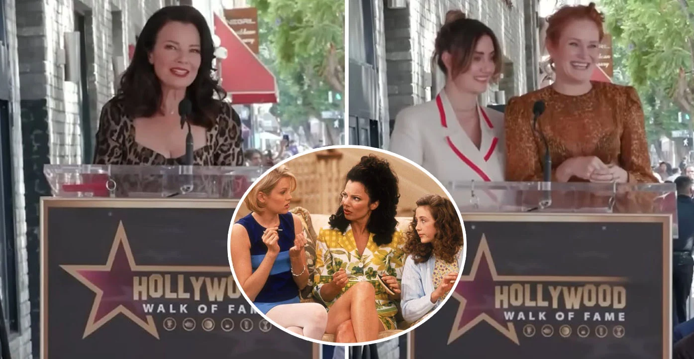fran drescher riceve la stella sulla walk of fame in una reunion de la tata