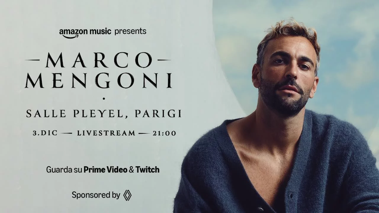 Marco Mengoni in streaming mondiale il 3 dicembre su Amazon Music Marco Mengoni in streaming mondiale il 3 dicembre su Amazon Music