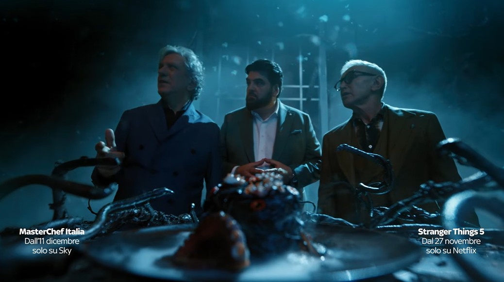 Pubblicità sky netflix mashup tra masterchef e stranger things un mix irresistibile