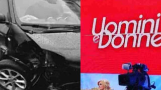 Incidente stradale grave coinvolge ex volto di uomini e donne auto distrutta in collisione violenta