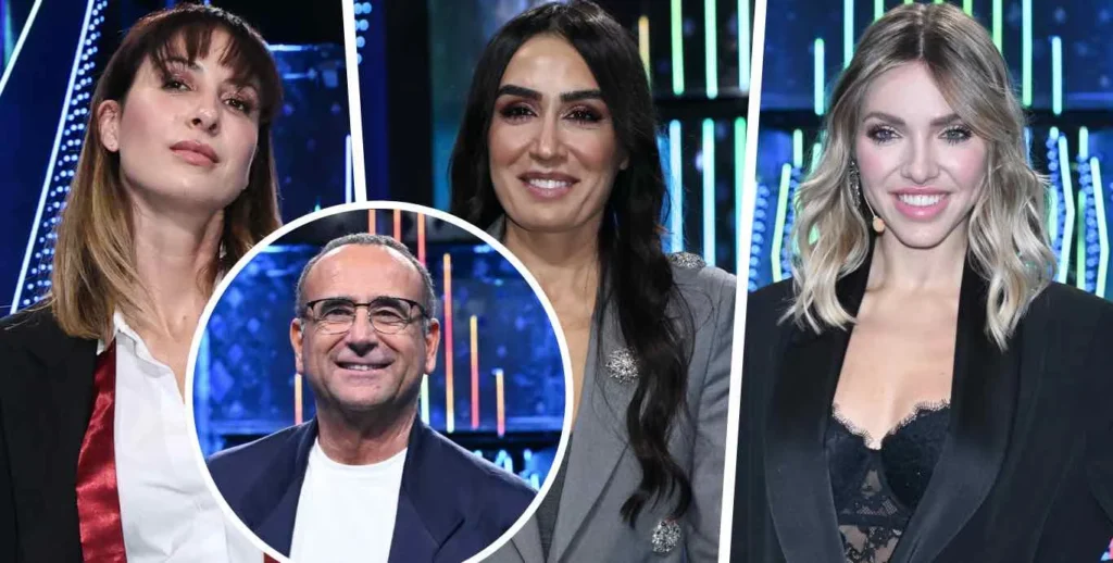 Prima festival: le tre conduttrici ema stokholma manola moslehi e carolina rey