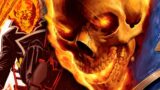 Ghost rider e t rex insieme in  fumetto marvel