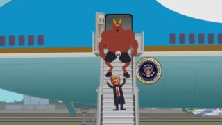 South Park stagione 28 Satan entra in travaglio con il bambino di Trump