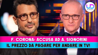 Fabrizio corona accusa signorini il costo per entrare in tv