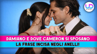 Damiano david e dove cameron si sposano: la frase segreta incisa negli anelli