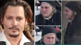 Johnny depp irriconoscibile sul set del film canto di natale foto