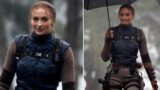 Sophie turner sul set di tomb raider: scena di azione estenuante a surrey