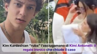 Kim Kardashian e Kimi Antonelli: l’asciugamano del GP di Monaco e la scusa ironica