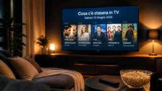 Cosa c’è stasera in tv sabato 13 giugno 2026: programmazione completa, film e serie