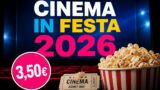 Cinema in Festa 2026: biglietti a 3,50 € dal 15 al 18 giugno