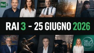 Cosa vedere stasera su Rai 3, 25 giugno 2026