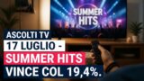 Ascolti TV 17 luglio: vince Summer Hits col 19.4%