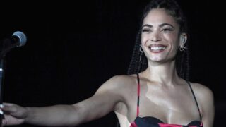 Elodie al concerto di Sfera Ebbasta conquista il palco e il video con Franceska Nuredini