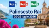 Palinsesto Rai dal 20 al 26 luglio 2026