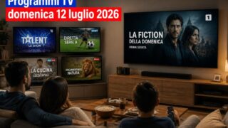 Programmi tv domenica 12 luglio 2026 prima serata: guida completa con cosa vedere
