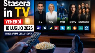Programmi stasera in tv venerdì 10 luglio 2026 guida serata
