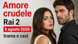 Amore crudele Rai 2 8 agosto 2026 trama e cast