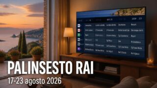 Palinsesto Rai dal 17 al 23 agosto 2026